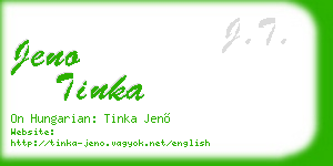 jeno tinka business card